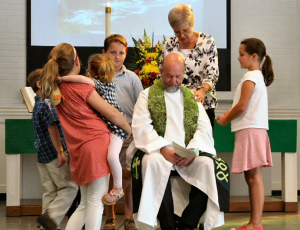 Children of CUMC praying for Pastor B.J.